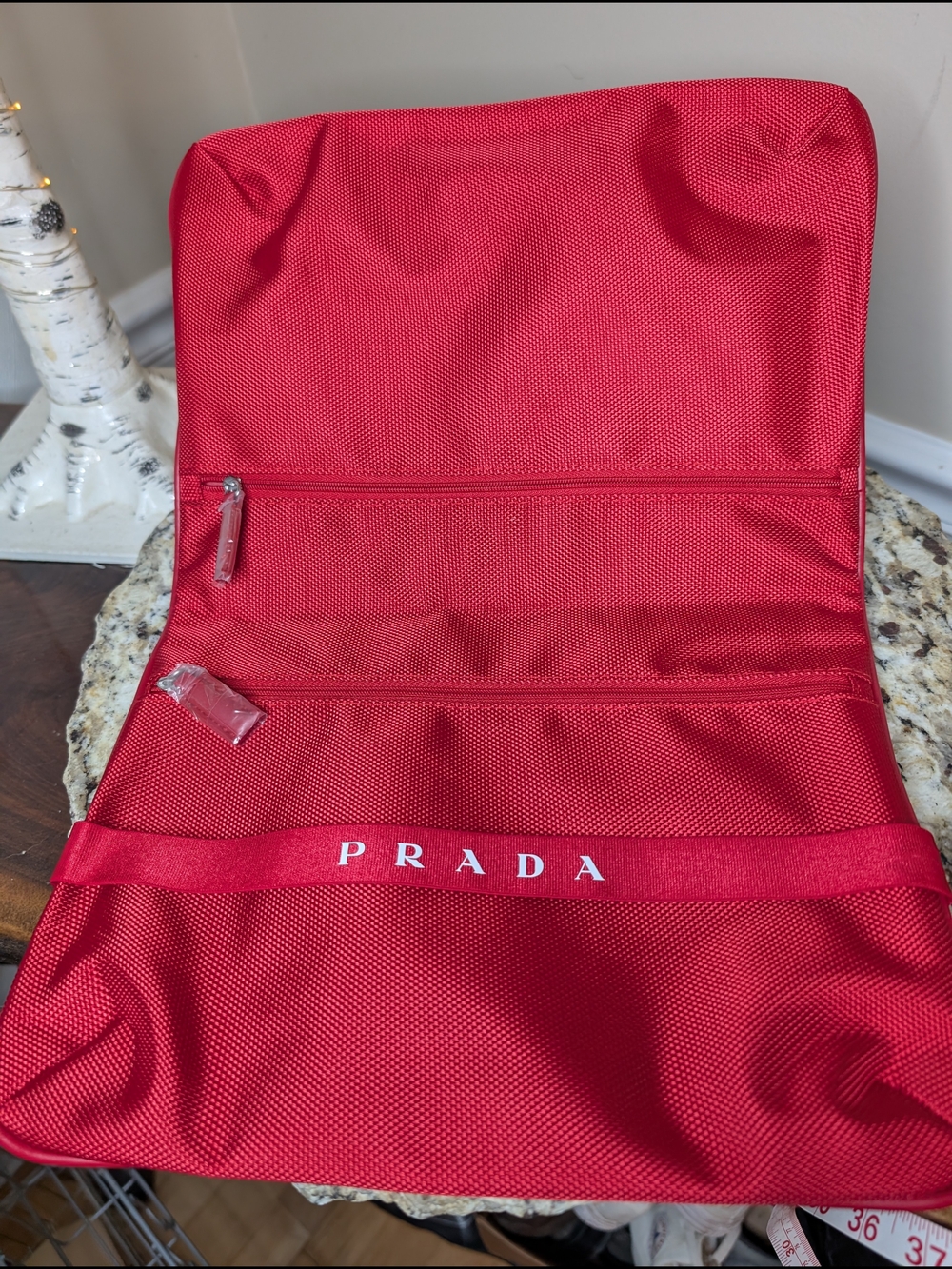 Prada Red Travel Organizer
